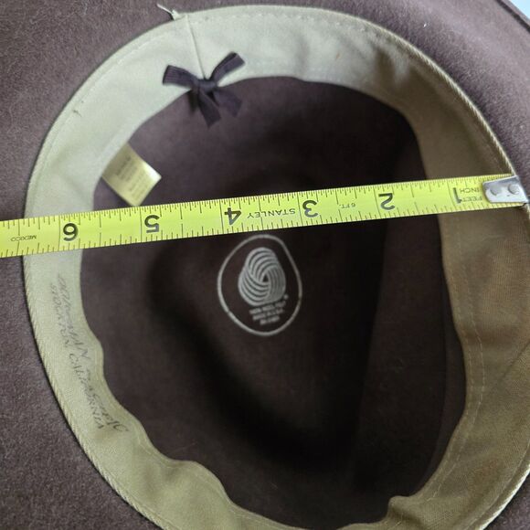 Dorfman Pacific Hat 100% Wool Brown Fedora Hat, Size M, Made in USA, Excellent - Picture 8 of 8